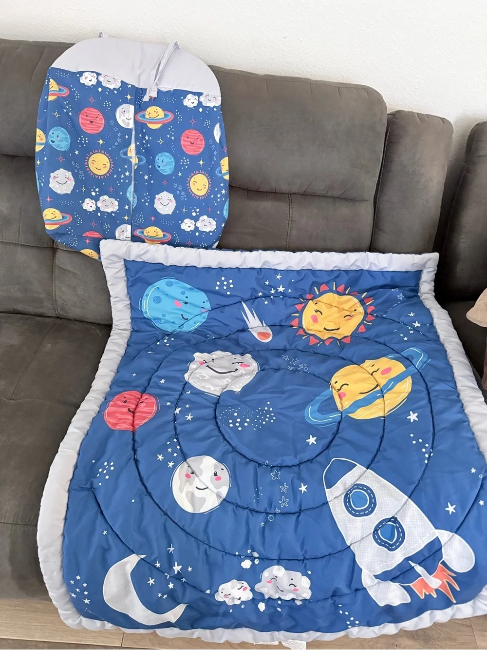 Amazon Space Print Baby Bibs in Navy, Yellow, Red